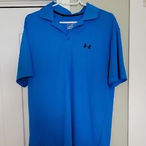 Under Armour Men’s Polo in Vivid Blue with Black Logo